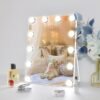 Vanity Mirror with Lights, Hollywood Lighted Makeup Mirror with 3 Color Modes and 12 Dimmable Diamond LED Light Bulbs, 360° Rotation, Touch Control, White - Image 2