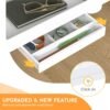 SPACELEAD Bedside Shelf for Bed – College Dorm Room Clip On Nightstand with Cup Holder & Cord Holder&Drawer – Bunk Bed Shelf for Organizer Top for Bedroom (White，Plastic) - Image 4
