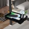 YONGJIA Foldable Bedside Shelf, bunk Bed Tray for top bunk, College, Dorm, Bedroom, Kids bunk Bed, Foldable nightstand for Book, iPhone, Kindle, Water Cup (Black) - Image 9