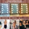 Hompoem Hollywood Vanity Mirror with Lights,12 Led Bulbs,Touch Control Design 3 Colors Dimable,Detachable With 10x Magnification - Image 4