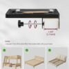 VASAGLE Bedside Shelf for Top Bunk, College Dorm Room Essentials Clip On Nightstand Bedside Storage with Phone Slot, Cup Holder, Hook, Clamps, Dormitory, Loft Accessories, Ink Black ULET301B01 - Image 7