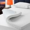3 Inch Gel Memory Foam Mattress Topper Queen Size, Mattress Pad Cover for Pressure Relief, Bed Topper with Removable Cover，Soft & Breathable - Image 2