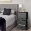 4 Drawers Dresser, Fabric Dresser Storage Tower Unit, Chest of Drawers Organizer with Foldable Fabric Bin, Wood Top and Steel Frame Dresser for Bedroom, Living Room, College Dorm. - Image 8