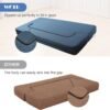 WOTU Folding Bed Couch 10 Inch Fold Out Sofa Bed Memory Foam Mattress Comfortable Floor Couch Sleeper Sofa Twin, Dark Blue for Apartments, College Dorms, Guest Room, Living Room - Image 5