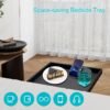 SUYUDSM Bedside Shelf, Bamboo Bunk Bed Shelf Clip On Nightstand Snack Organizer, Bed Side Table Tray College Dorm Room Essentials(Black) - Image 3