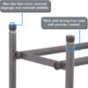 STORAGE MANIAC Expandable Shoe Rack, Stackable Shoe Rack for Closet, Small Shoe Rack Organizer for Entryway, Adjustable Shoe Rack for Garage, Shoe Rack for Front Door, Metal Shoe Rack, Black 2 Tier - Image 6