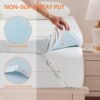 3 Inch Gel Memory Foam Mattress Topper Queen Size, Mattress Pad Cover for Pressure Relief, Bed Topper with Removable Cover，Soft & Breathable - Image 6