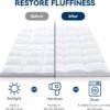BDEUS Twin XL Mattress Topper for College Dorm, 1450 GSM Extra Thick Mattress Pad Cover with Elastic Pocket, Premium 7D Snow Down Alternative Bed Topper, Plush Pillow Top - 39"x80" White - Image 3