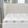 BioPEDIC 3-Inch Twin-XL Size Mattress Topper, Bamboo Charcoal Infused Medium Plush Memory Foam Mattress Topper, CertiPUR-US Certified, White, Twin-XL Size (80" L x 39" W x 3" H) - Image 2
