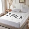 2 Pack Waterproof Full Size Mattress Protector, Cooling Mattress Pad Fitted 6-18" Deep Pocket, 3D Air Fabric Soft Double Bed Mattress Cover Noiseless Washable for Kids, College Dorm - Image 2