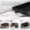 SOLEJAZZ Bedside Shelf for Bed, Foldable Bunk Bed Shelf for Top Bunk Clip On Nightstand with Drawer College Dorm Essential Table Caddy Tray Organizer Bedroom Shelf, Plus Size with Drawer, Black - Image 8