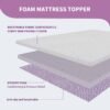 2 Inch Twin XL Soft Mattress Topper - with Removable Fitted Cover, Lavender Infusion Memory Foam Mattress Topper, Ventilation Design - Image 7