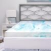 BioPEDIC 4-Inch Twin Size Mattress Topper, iCOOL Tech and Gel Swirl Medium Plush Memory Foam Mattress Topper, CertiPUR-US Certified, White, Twin Size (75" L x 39" W x 4" H) - Image 2