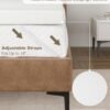 3" Twin Extra Long Memory Foam Mattress Topper, [Removable] [Washable] Cover and [Adjustable] Straps, CertiPUR-US Certified Mattress Topper Twin XL for College Dorm- White - Image 6