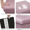 B FSOBEIIALEO Storage Ottoman Cube, Ottoman with Storage Folding Ottomans Cube Seat Toy Chest Box Storage Chest Small Ottoman Velvet Footstool 12.6"x12.6"x12.6" Pink - Image 6