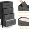 4 Drawers Dresser, Fabric Dresser Storage Tower Unit, Chest of Drawers Organizer with Foldable Fabric Bin, Wood Top and Steel Frame Dresser for Bedroom, Living Room, College Dorm. - Image 5