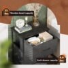 WLIVE Dresser with 3 Drawers, Fabric Nightstand, Organizer Unit, Storage Dresser for Bedroom, Hallway, Entryway, Closets, Sturdy Steel Frame, Wood Top, Easy Pull Handle, Charcoal Black - Image 6