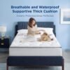 Bedsure Twin XL Mattress Topper Waterproof - Pillow Top Mattress Protector Extra Thick for College Dorm with 8-21" Deep Pocket, Mattress Pad Fitted, Soft Bed Topper Twin Extra Long - Image 3