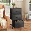WLIVE Dresser with 3 Drawers, Fabric Nightstand, Organizer Unit, Storage Dresser for Bedroom, Hallway, Entryway, Closets, Sturdy Steel Frame, Wood Top, Easy Pull Handle, Charcoal Black - Image 5