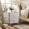 WLIVE Nightstand, 2 Drawer Dresser for Bedroom, Small Dresser with 2 Drawers, Bedside Furniture, Night Stand, End Table with Fabric Bins for Bedroom, Closet, College Dorm, Light Grey - Image 5