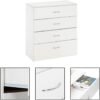 4 Drawer Dresser, White Night Stand Set 2 for Bedroom, Modern 4 Drawer Nightstand, Wood Bed Side Table/Night Stand with Drawers for Small Spaces, College Dorm, Living Room 13" D X 26" W X 29" H - Image 5