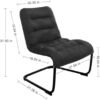 Upholstered Durable Metal Modern Chair with Soft Cushion, Blue - Ideal for Teens, Reading, Home, Living Room, Apartment, College, Bedroom, Dorm, or Accent Chair - Image 4