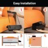 Squirrel-The Bedside Perch, Bedside Caddy & Nightstand with USB-C & A Charging ports, College Dorm Room Essentials, Bedside Shelf, Bunk Bed & Couch Storage Cup Holder, Bedside Organizer - (Black) - Image 7