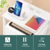 Yoobure Night Stand with Charging Station, 16 Colors LED Nightstand with USB Ports and Outlets, End Table with 3 Fabric Drawers and Storage Shelf, Bedside Tables Small Dresser for Small Space White - Image 6