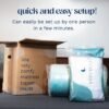 ViscoSoft 4 Inch Pillow Top Memory Foam Mattress Topper Twin - CertiPUR-US Certified - Serene Lux Dual Layer Mattress Pad - Image 7