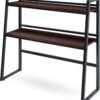 Vintage Metal and Wooden 2-Tier 29.5 INCH Length Desktop Shelves, Computer Desk Bookshelf, Office Supplies Desk Organizer Display Rack, Brown - Image 8