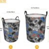 Video Game Controller Grey Background Laundry Hamper Storage Basket Toys Clothes Organizer Bin For Home Bathroom Bedroom Dorm Nursery, 62l - Image 6