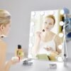 10"x 12" Vanity Mirror with Lights, Hollywood Lighted Makeup Mirror with 3 Color Modes and 12 Dimmable Diamond LED Light Bulbs, Touch Control for Bedroom, White - Image 7