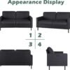 STHOUYN 56" W Fabric Loveseat Sofa with 2 USB, Small Couches for Living Room, Bedroom, Office, Easy Assembly & Comfy Cushion, Dark Grey - Image 5