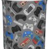 Video Game Controller Grey Background Laundry Hamper Storage Basket Toys Clothes Organizer Bin For Home Bathroom Bedroom Dorm Nursery, 62l - Image 2