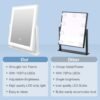 Vanity Mirror with Lights, Hollywood Lighted Makeup Mirror with Dimmable Light, Smart Control, Memory, Adjustable Warm White/Natural/Daylight, Birthday Gift, 360°Rotation (13in. White) - Image 6