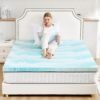Sweetcrispy Mattress Topper Twin XL, Cooling Gel Infused Memory Foam Bed Toppers for Twin XL Size Bed, 3 Inch Thick Ultra Soft Mattress Pads for Sleeper Sofa, RV, Camper, CertiPUR-US Certified, Blue - Image 8