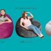 Bean Bag Chair 3Ft Premium Corduroy Ultra Soft Medium Bean Bag Sofa with Memory Foam for Adults Plush Lazy Sofa - Image 4