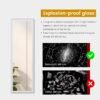 Beauty4U Full Length Mirror Wall Mirror Full Body Dressing Mirror Wall Mounted Hanging for Dorm Home, 50"x 14", White - Image 6