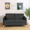 TYBOATLE 55" Modern Fabric Loveseat Sofa with 2 USB Charging Ports, Love Seats Furniture Suitable for Small Spaces, Living Room, Office, Soft Couch Easy to Install (Dark Grey) - Image 10
