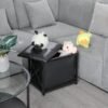 Storage Ottoman, Small Ottoman Foot Rest with Thicker Foam Padded, Faux Leather Ottoman Storage Cubes with Lids Ottoman for Living Room, Bedroom 16.5"*11.8"*15.6" Black - Image 6