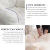 Bean Bag Chair for Adults, Giant Bean Bag Sofa Chair with Armrests, Teddy Plush Lazy Sofa Comfy Chair, Big Comfy Chair with Pocket, for Livingroom Bedroom Apartment - Image 6