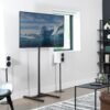 VIVO Extra Tall TV Floor Stand for 13 to 65 inch Screens up to 44 lbs, LCD LED OLED 4K Smart Flat, Curved Monitor Panels, Max VESA 400x400, Tall Pole for Treadmills and Ellipticals, Black, STAND-TV18 - Image 9