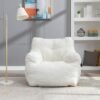 Bean Bag Chair for Adults, Giant Bean Bag Sofa Chair with Armrests, Teddy Plush Lazy Sofa Comfy Chair, Big Comfy Chair with Pocket, for Livingroom Bedroom Apartment - Image 9