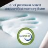 ViscoSoft 3 Inch Dusk Mattress Topper Twin - 3 Inch Mattress Pad CertiPUR-US Certified - Image 6