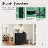 ANTONIA Dresser for Bedroom with 9 Fabric Drawers, Tall Chest Organizer Units for Clothing, Closet, Kidsroom, Storage Tower with Cabinet, Metal Frame, Wooden Top, Lightweight Nursery Furniture, Black - Image 8