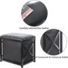 Storage Ottoman, Small Ottoman Foot Rest with Thicker Foam Padded, Faux Leather Ottoman Storage Cubes with Lids Ottoman for Living Room, Bedroom 16.5"*11.8"*15.6" Black - Image 7