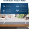 Twin Mattress Topper, Avenco Twin Mattress Topper Memory Foam, 4 Inch Mattress Topper Twin with Removable Cover for College Dorm, Reversible Medium Firm, Comfort CertiPUR-US Foam, White, (T4FM10) - Image 5