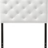 Baxton Studio Viviana Modern and Contemporary White Faux Leather Upholstered Button-Tufted Twin Size Headboard - Image 2