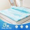 Sweetcrispy Mattress Topper Twin XL, Cooling Gel Infused Memory Foam Bed Toppers for Twin XL Size Bed, 3 Inch Thick Ultra Soft Mattress Pads for Sleeper Sofa, RV, Camper, CertiPUR-US Certified, Blue - Image 7