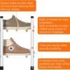 TZAMLI 2-Tier Shoe Rack for Closet, Expandable and Stackable Shoe Organizer Adjustable Metal Shoe Storage Small Shoe Shelf for Entryway Entrance Dorm, White - Image 6